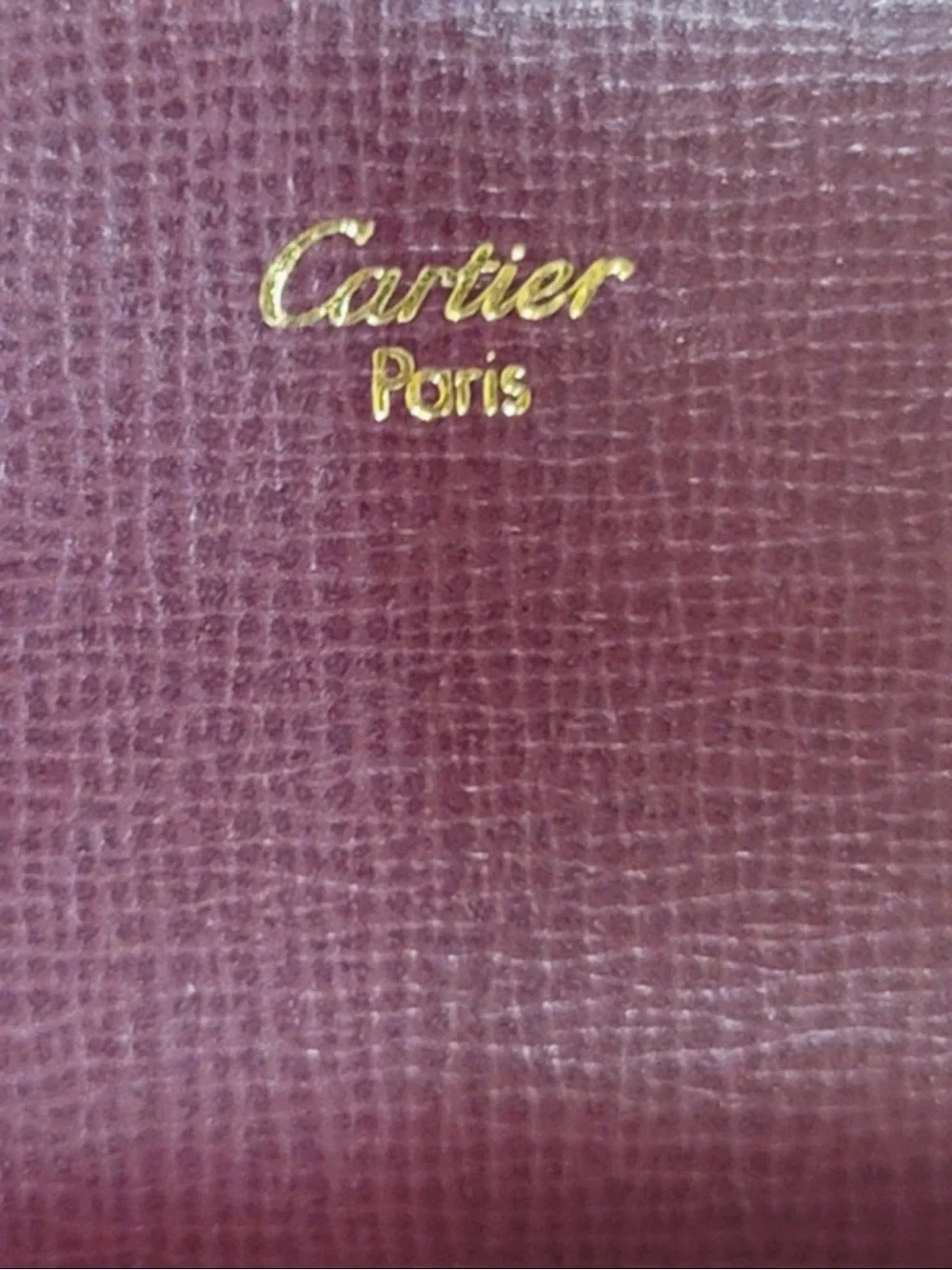 Cartier Burgundy Leather Chain Shoulder Bag with Gold Hardware